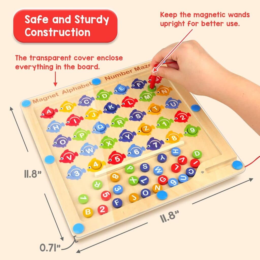 Magnetic Alphabet Color Number Maze