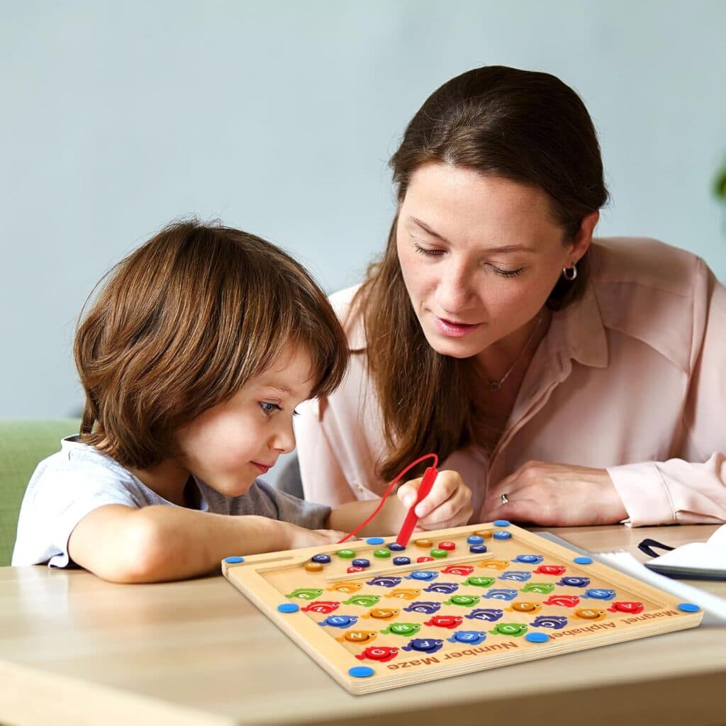 Magnetic Alphabet Color Number Maze