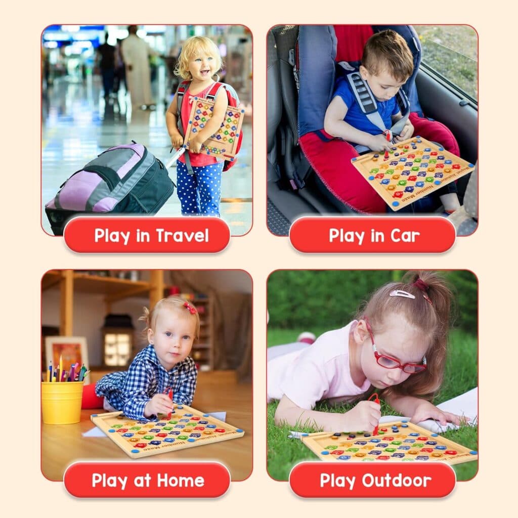 Magnetic Alphabet Color Number Maze