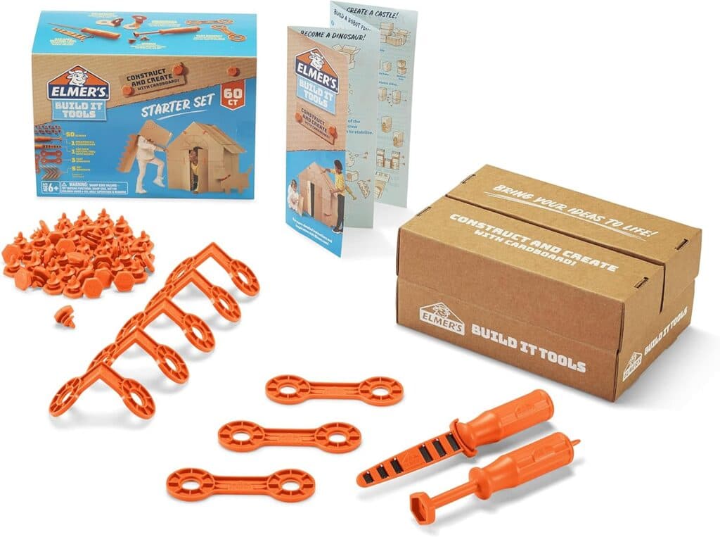 Elmers Build It Tools Kids Crafts, Assorted 60 Count
