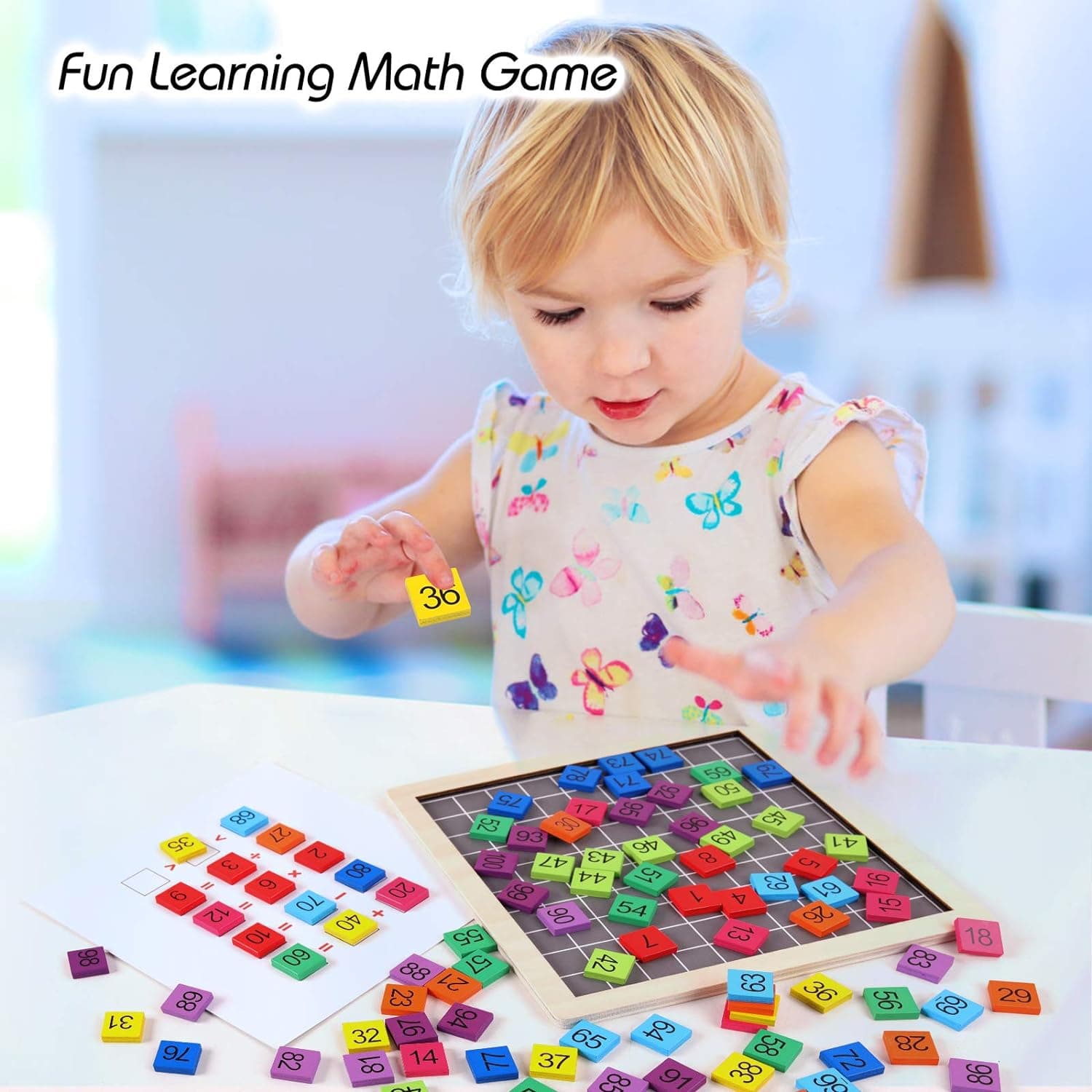 GEMEM Wooden Montessori Math Counting Hundred Board Toys Review - Mathematics article