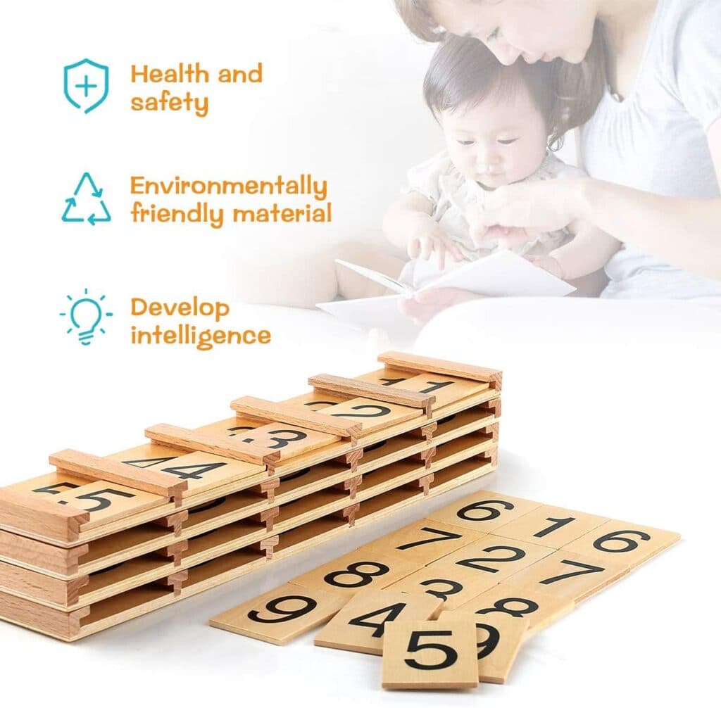 Montessori Math Material Teen Ten Boards Educational Toy for Age 3-6 Family Version Teaching Aids