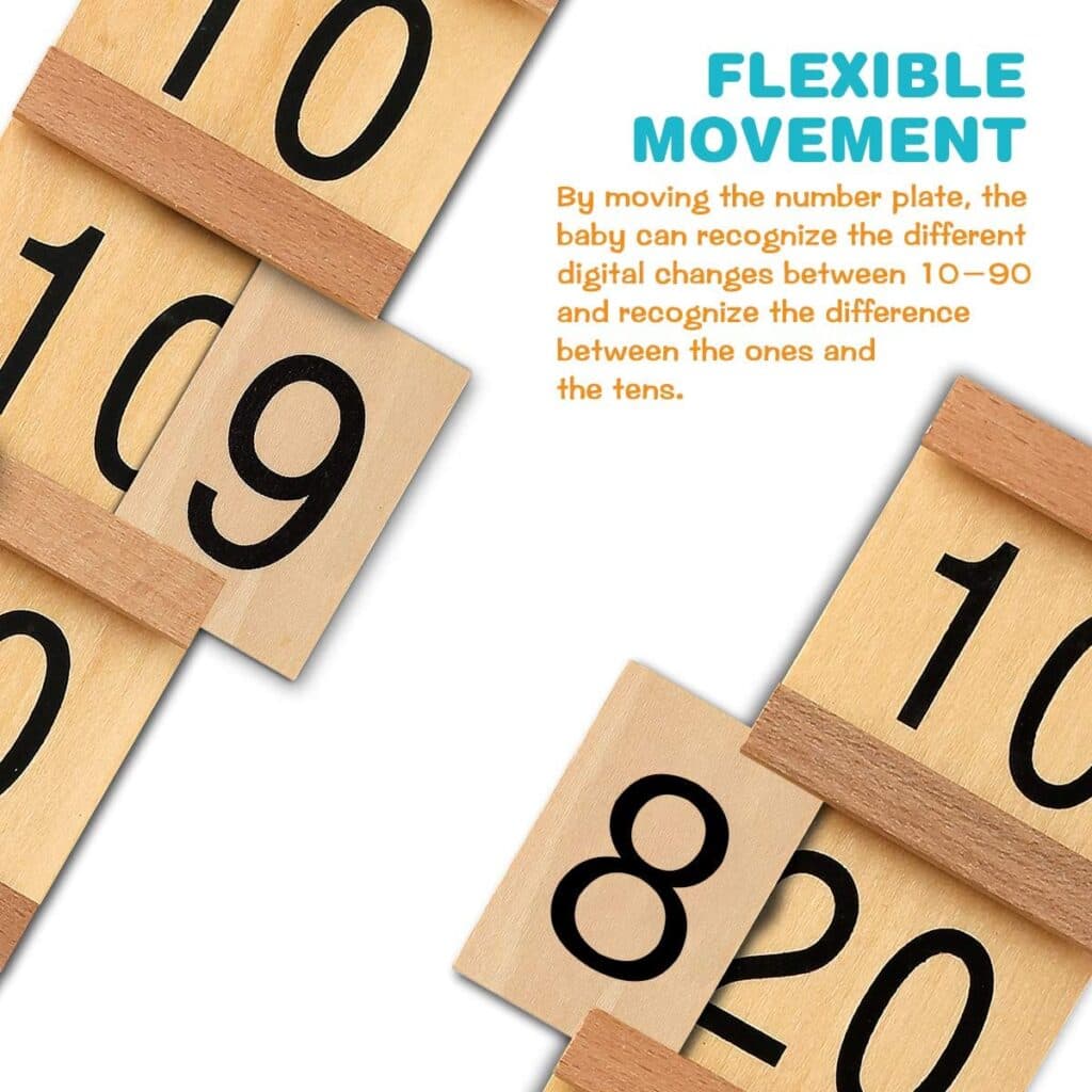 Montessori Math Material Teen Ten Boards Educational Toy for Age 3-6 Family Version Teaching Aids