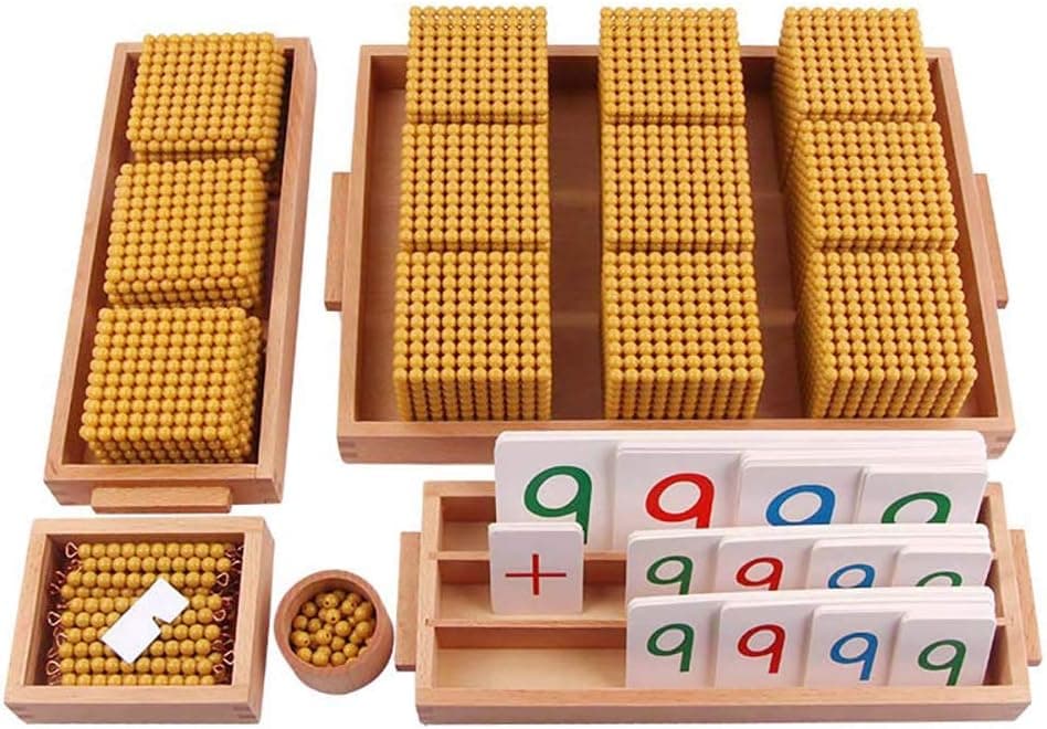 Kghios Montessori Golden Beads Materials Decimal System Bank Game Review - Materials tagged article