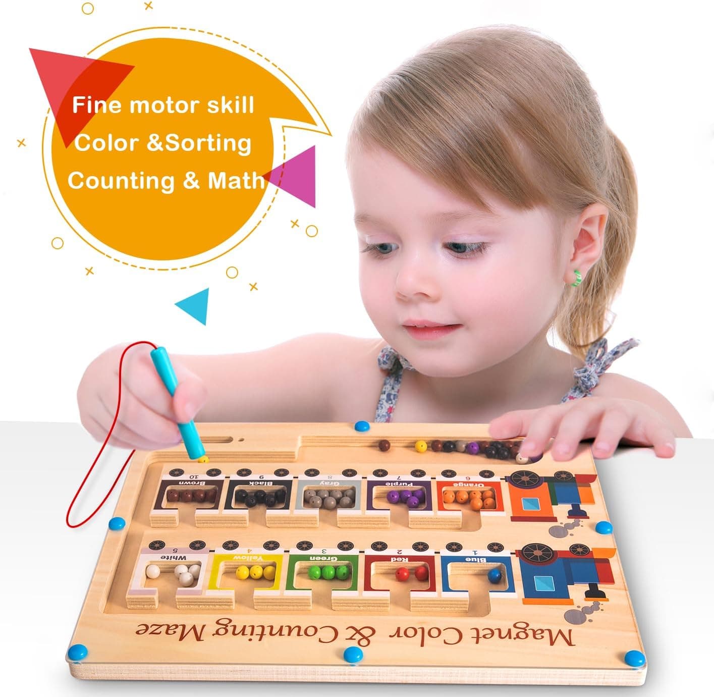 Magnetic Color and Number Maze Board Review - Maze tagged article