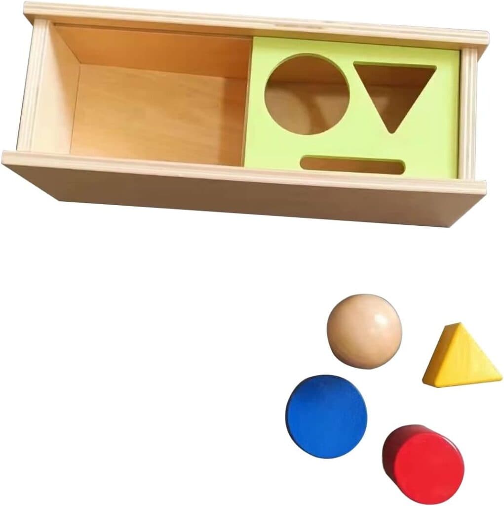 Montessori Infant Toys Multi-Shape Moveable Separation Box Cognitive Development and Shape Recognition Toys for 1-3 Years Old Babys