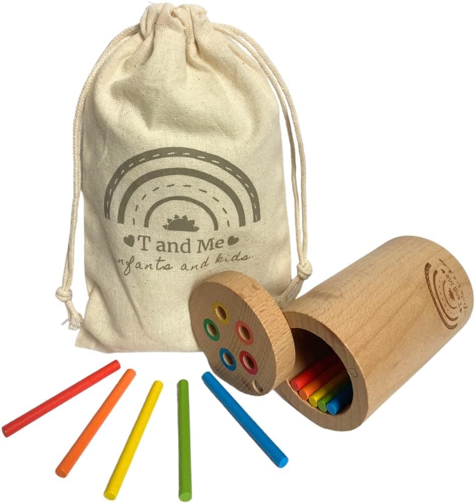 Sticks for Kids Travel Size, Montessori Toddler Toys, Toys for 1-3 Year Old, 1 Year Old Gift, Wooden Toddler Toys, Toddlers Stay Busy, Sensory Toys, Learning Toys for Toddlers, Educational Games