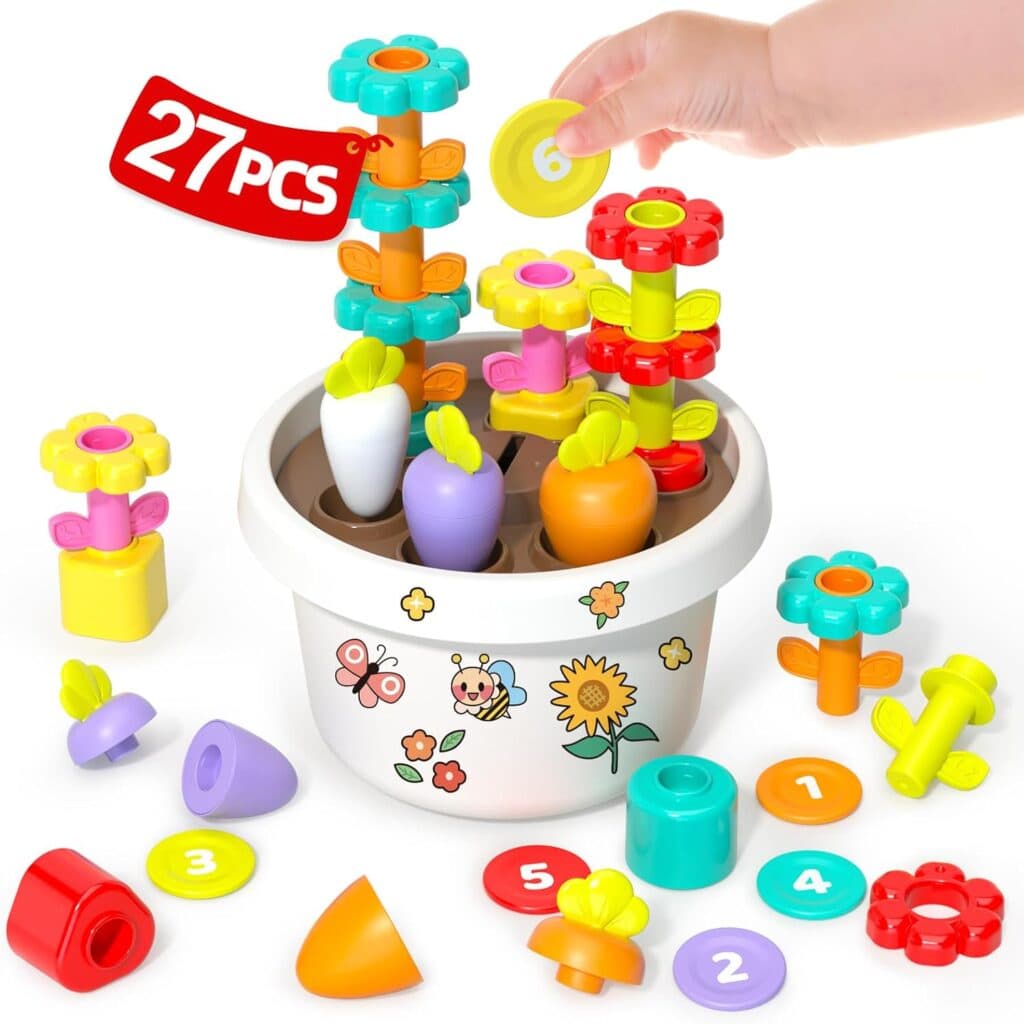 Montessori Toys for 1 Year Old Girl Birthday Gift - 7 in 1 Montessori Toys for 1+ Year Old Girl Learning Montessori Toys for 2 Year Old Boy, Baby Toys 12-18 Months, Toddler Toys Age 1-2