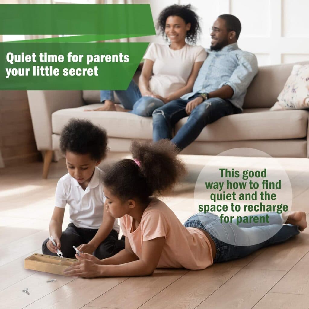 Panda Brothers Montessori Screwdriver Board Set - Wooden Montessori Toys for 4 Year Old Kids and Toddlers, Learning Sensory Bin Toys Preschool Materials, Fine Motor Skills Toys, Waldorf toys STEM toys