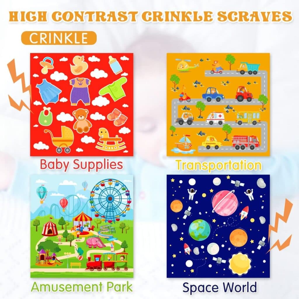 Aiduy Baby Toys 6 to 12 Months - Baby Tissue Box Toys Montessori Toys for Babies 6-12 Months - Soft Crinkle Infant Sensory Toys for 1 Year Old Early Learning Toys Baby Boys Girls Gifts