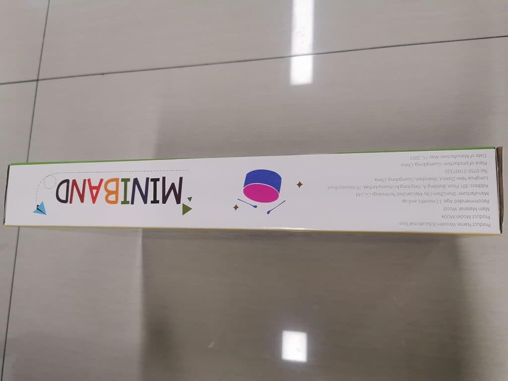 JUSTWOOD Baby Drum Set, Montessori Musical Instruments for Toddlers 1-3, All in 1 Wooden Percussion Xylophone Toddler Drum, Educational Sensory Musical Toys Birthday Gift for 3 Year Old Boys and Girls