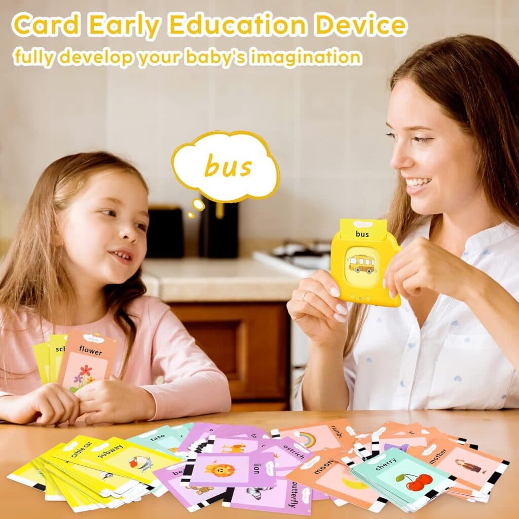 Kids Toddler Talking Flash Cards with 224 Sight Words,Montessori Toys,Speech Therapy,Autism Sensory Toys,Learning Educational Gifts for Age 1 2 3 4 5 Years Old Boys and Girls