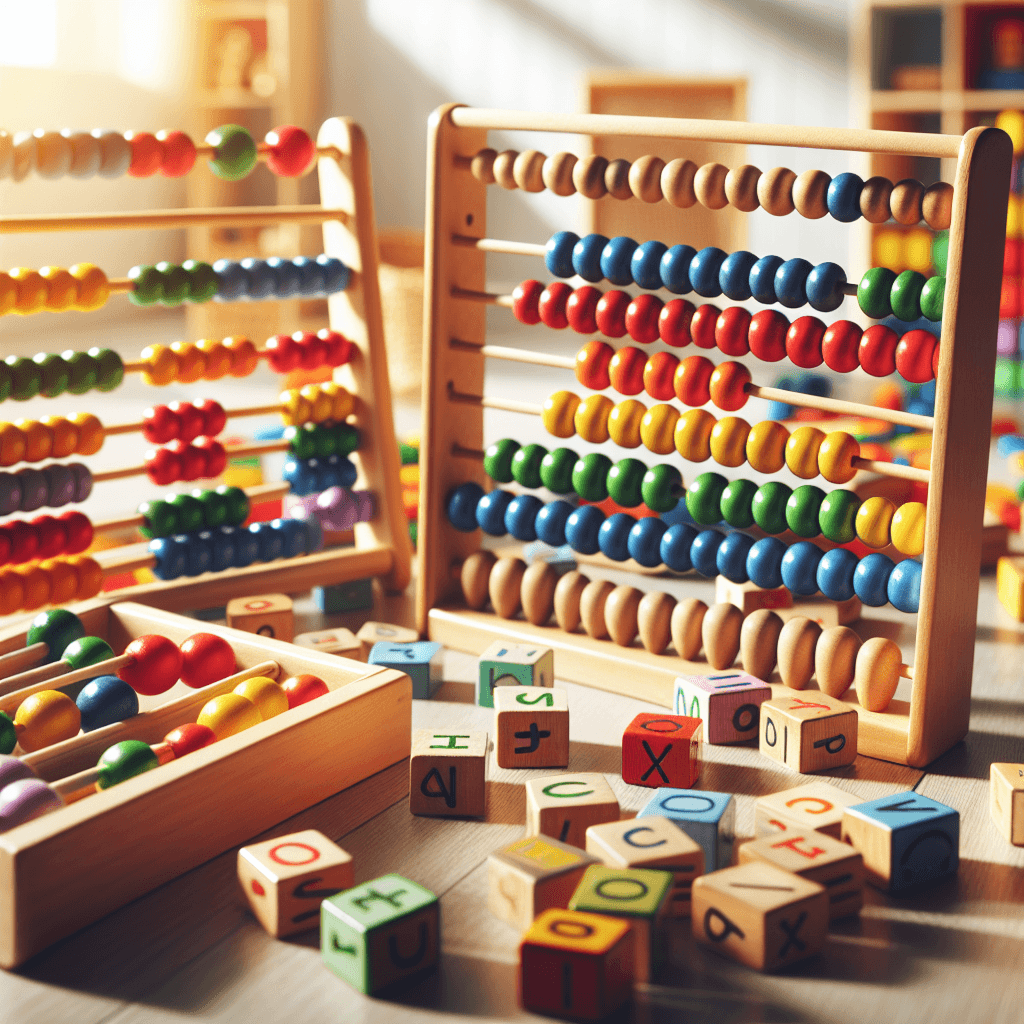 Math And Language Skills Development With Montessori Toys.