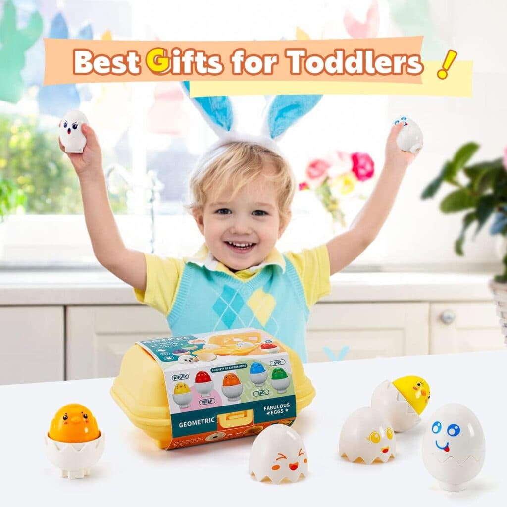 SYHLN Learning Toys for 1 2 3 Year Old Girl Boy,Educational Montessori Shape Sorter Toys for Toddlers 1-3 Year Old, Matching Eggs Baby Toys 12-18 Months,One First Birthday Gifts Age 1-2