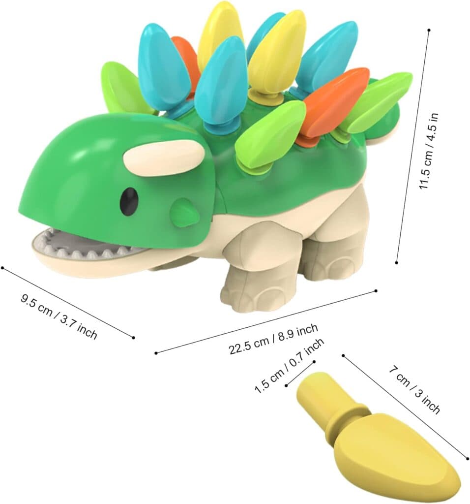 Toddler Montessori Toys Learning Activities Educational Dinosaur Games - Baby Sensory Fine Motor Skills Developmental Toys - Gifts for 6 9 12 18 Month Age 1 2 3 4 One Two Year Old Boys Girls Kids