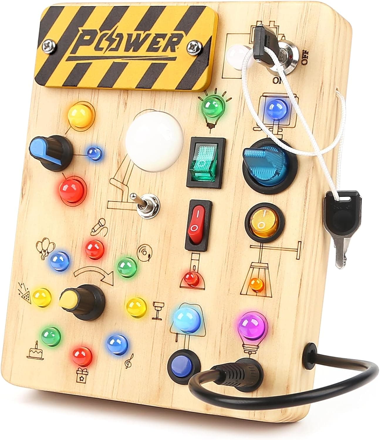 Joyreal Montessori Busy Board Wooden Sensory Toys Review - Busy Board tagged article