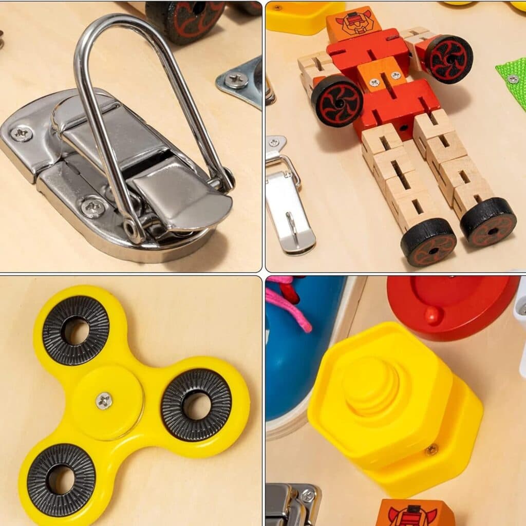 Montessori Busy Board for Toddlers 20-in-1 Large Busy Board for 1 2 3 4 Year Old Busy Board Toys Learn to Dress Toys for 3 Yeas Kids Learning Toy for Kids Busy Board