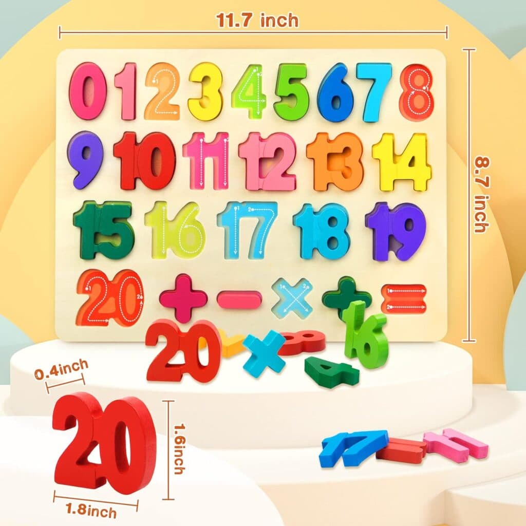 Alphabet Puzzle Wooden Puzzles for Toddlers 1 2 3 4 5 Year Old, ABC Puzzle Shape Alphabet Learning Puzzles Toys with Puzzle Board Letter Blocks, Preschool Educational for Girls Boys