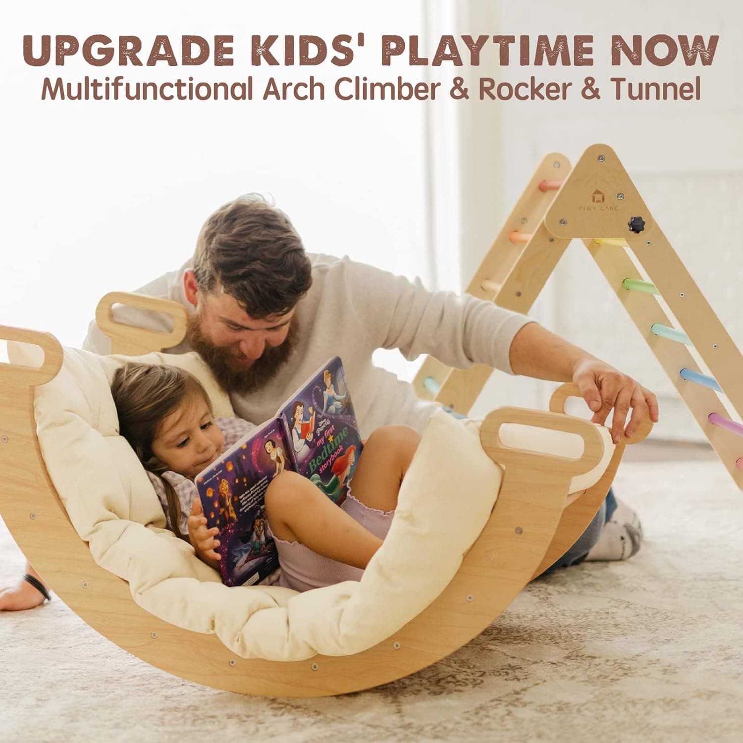 Tiny Land 5-in-1 Rainbow Pikler Triangle Set Review - Tiny Land tagged article