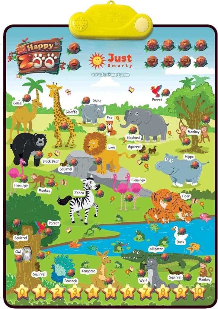 Just Smarty Alphabet Wall Chart for Toddlers 1-3 | ABCs 123s Kids Learning Toy | Educational Gift for Toddler Ages 1 2 3 4 5 | Speech Therapy Toys for Toddlers 1-3 | Autism Toys for Toddlers 3-4