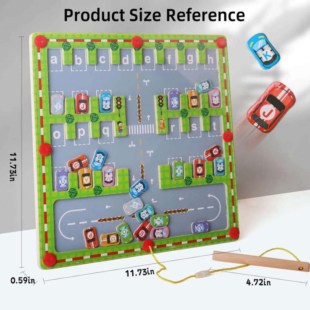 Magnetic Maze Alphabet Learning Toys, Montessori Toys for 3 4 5 Years Old Boys and Girls, Sensory Toys Fine Motor Skills Educational Toys for Toddlers Preschool Learning Activities
