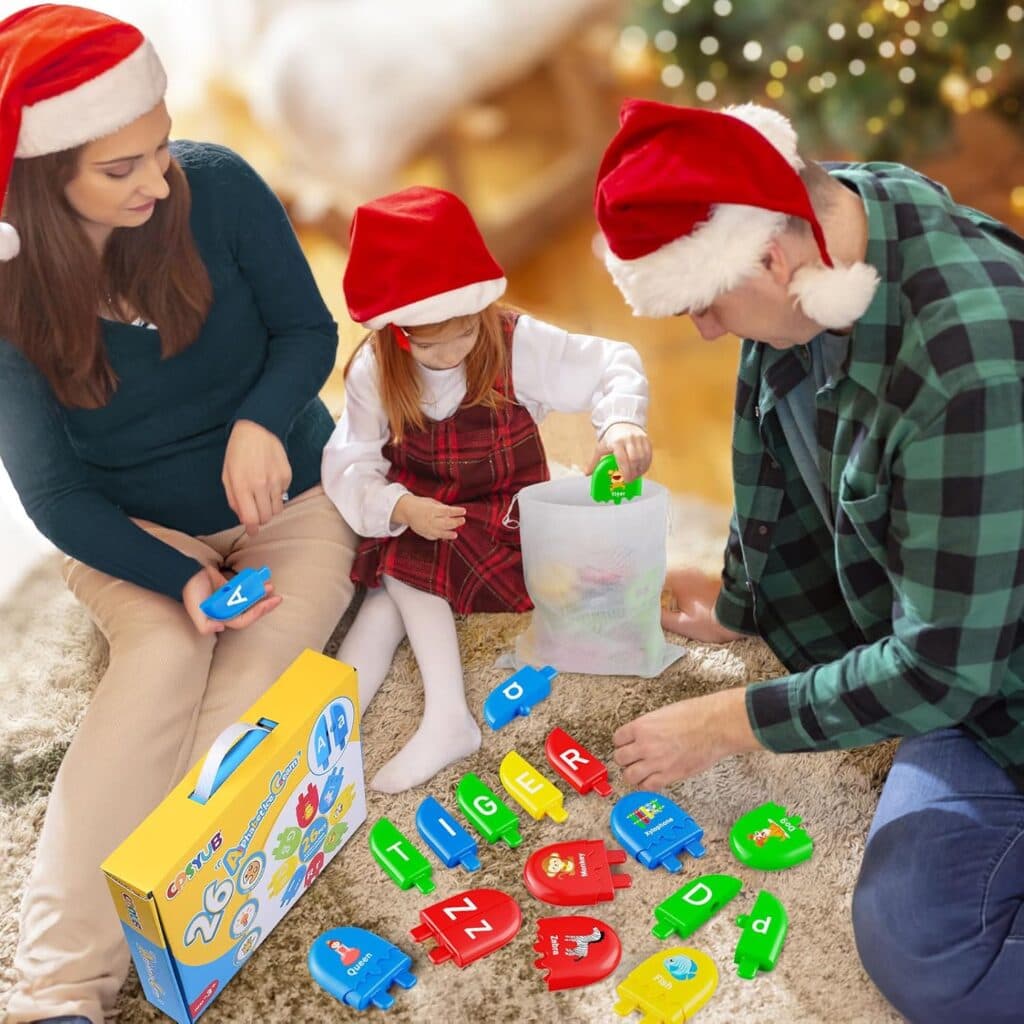 Alphabet Learning Toys Ice Cream ABC Letter Matching Toy Preschool Educational Montessori Toy Smart Color Sorting Kids Christmas Gift for Boys Girls Age 2 3 4 5+