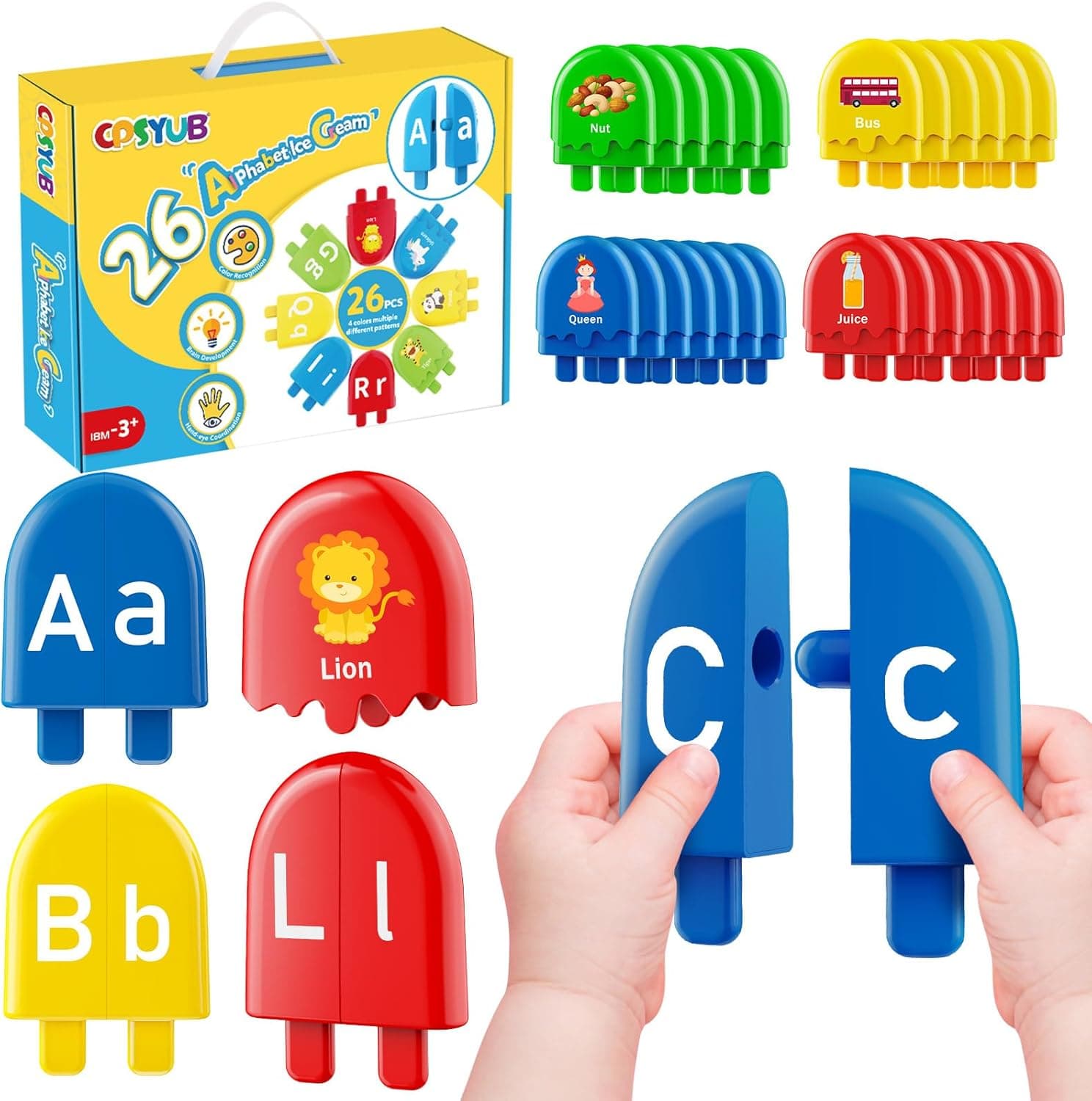 Alphabet Learning Toys Ice Cream ABC Letter Matching Toy Review - Alphabet learning tagged article