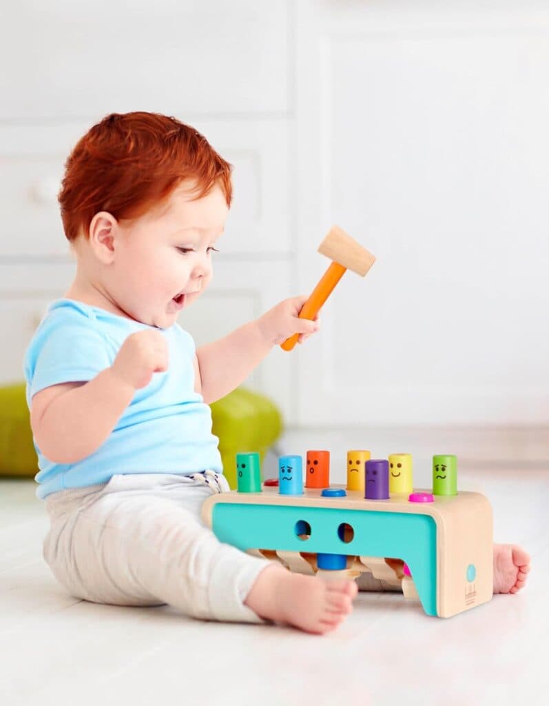 Battat – Wooden Hammer Toy For Kids, Toddlers – Pounding Bench With Pegs And Mallet – Colorful Developmental Toy – Pound Count Bench – 1 Year + – Pound Count Bench