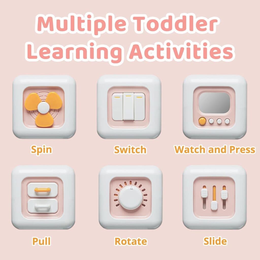 Busy Cube Toys for 1 Year Old Boy, Montessori Toys for 1+ Year Old, Travel Sensory Toys for Toddlers 1-3, Learning Fine Motor Skills| 1st Birthday Gifts Stocking Stuffers Boy 12 Months +