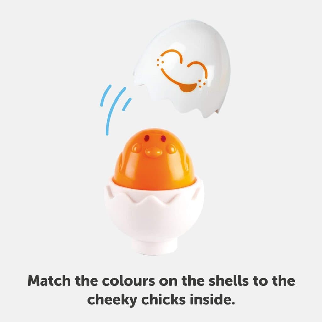 Toomies Hide Squeak Eggs Toddler Toys - Matching and Sorting Games - Toddler Sensory Toys for Hand Eye Coordination and Color Recognition - Ages 6 Months and Up