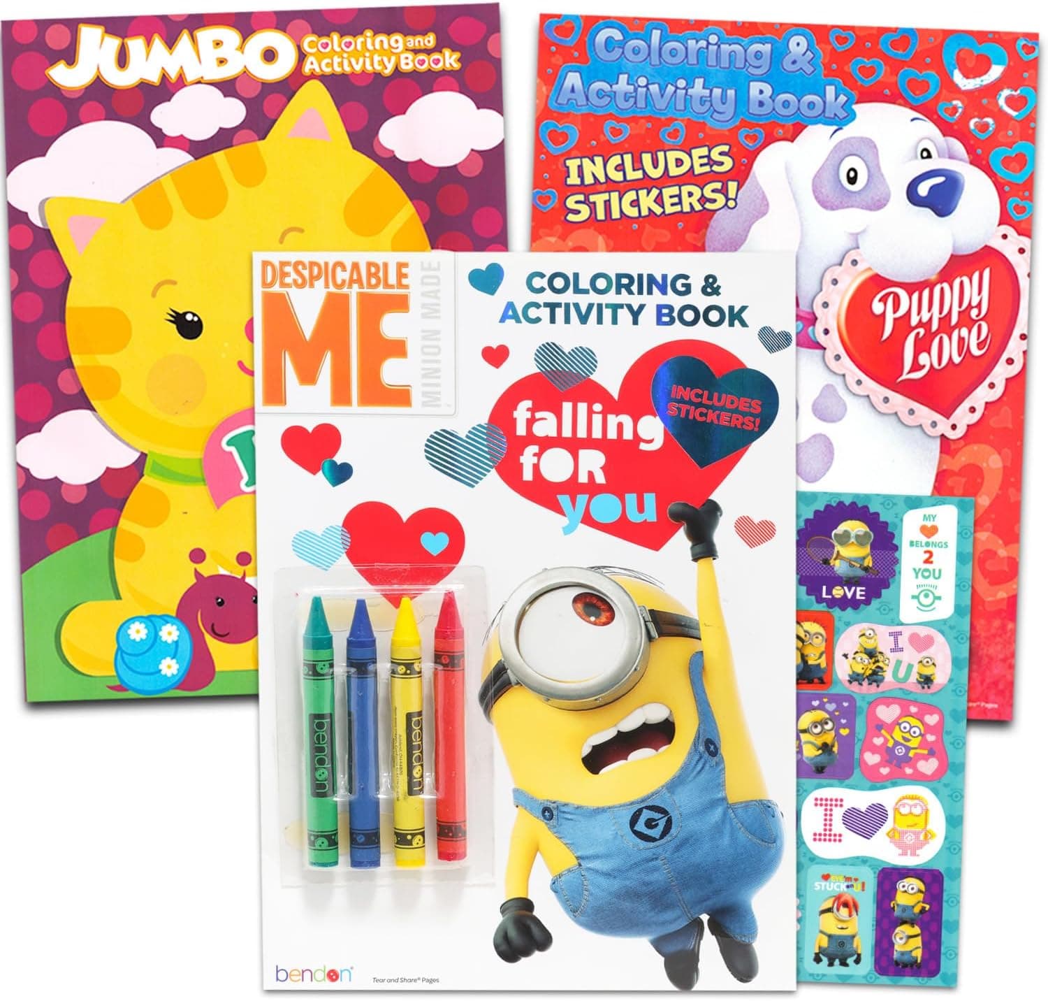 Minions Valentines Day Coloring Book Set Review - Family tagged article