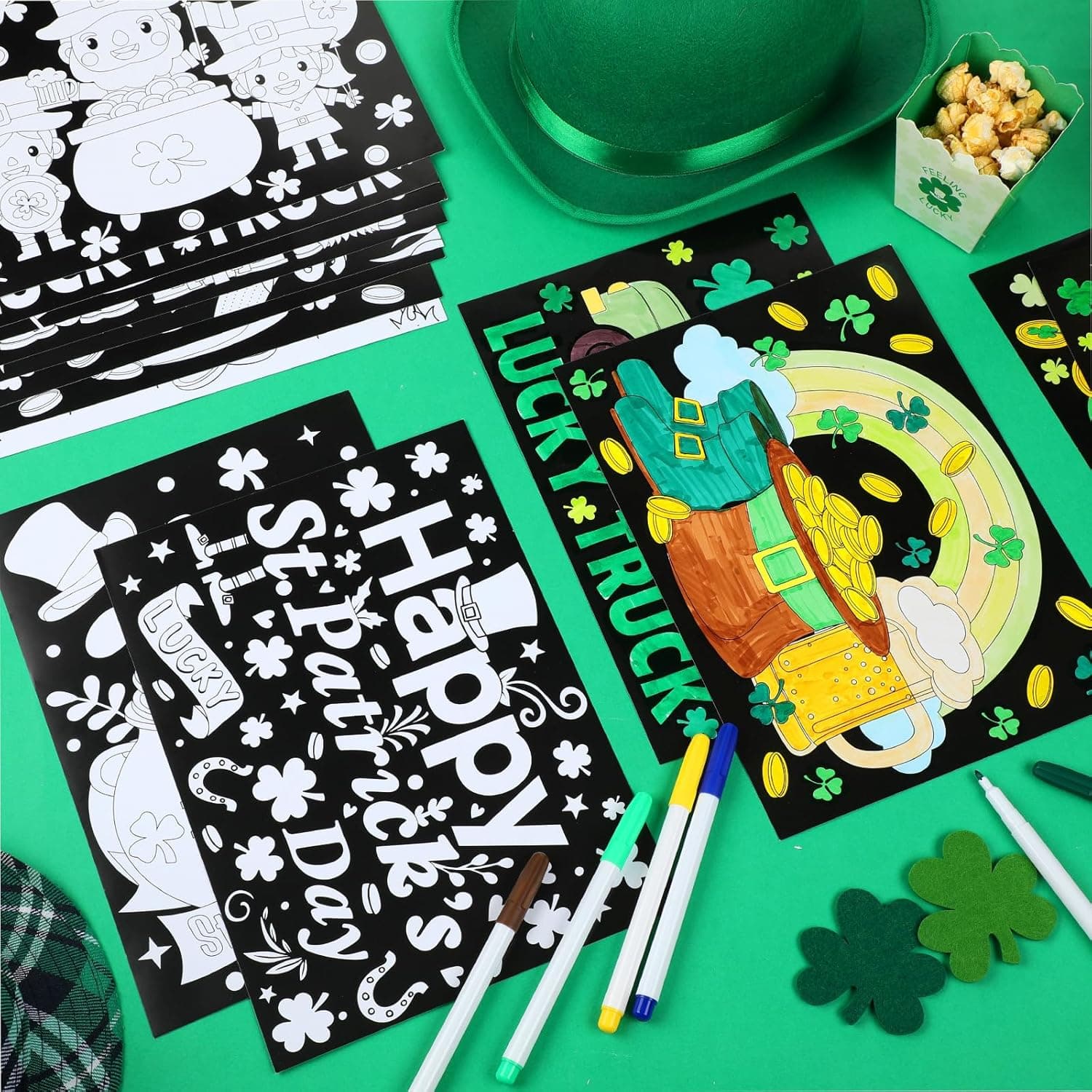 Zhanmai St. Patrick's Day Coloring Posters Review - Montessori toy review and educational guide